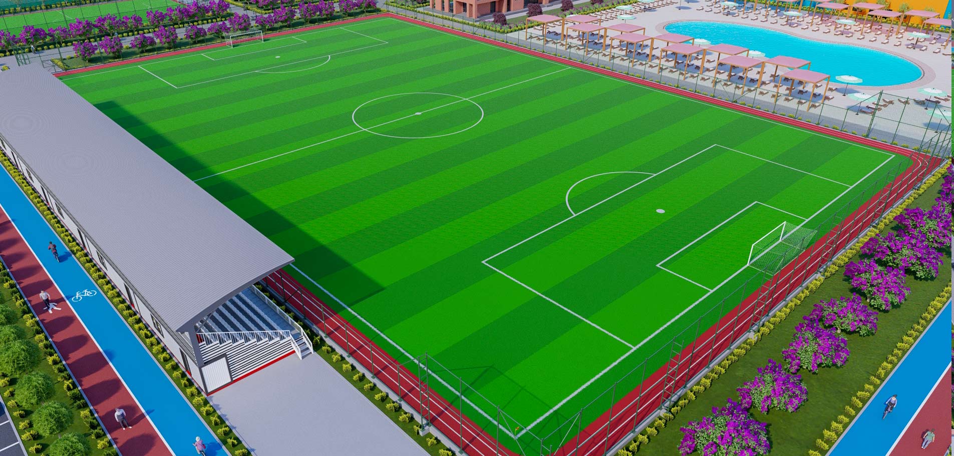 Terrain d'entraînement de football