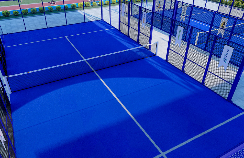 Terrain de padel panoramique couvert 1