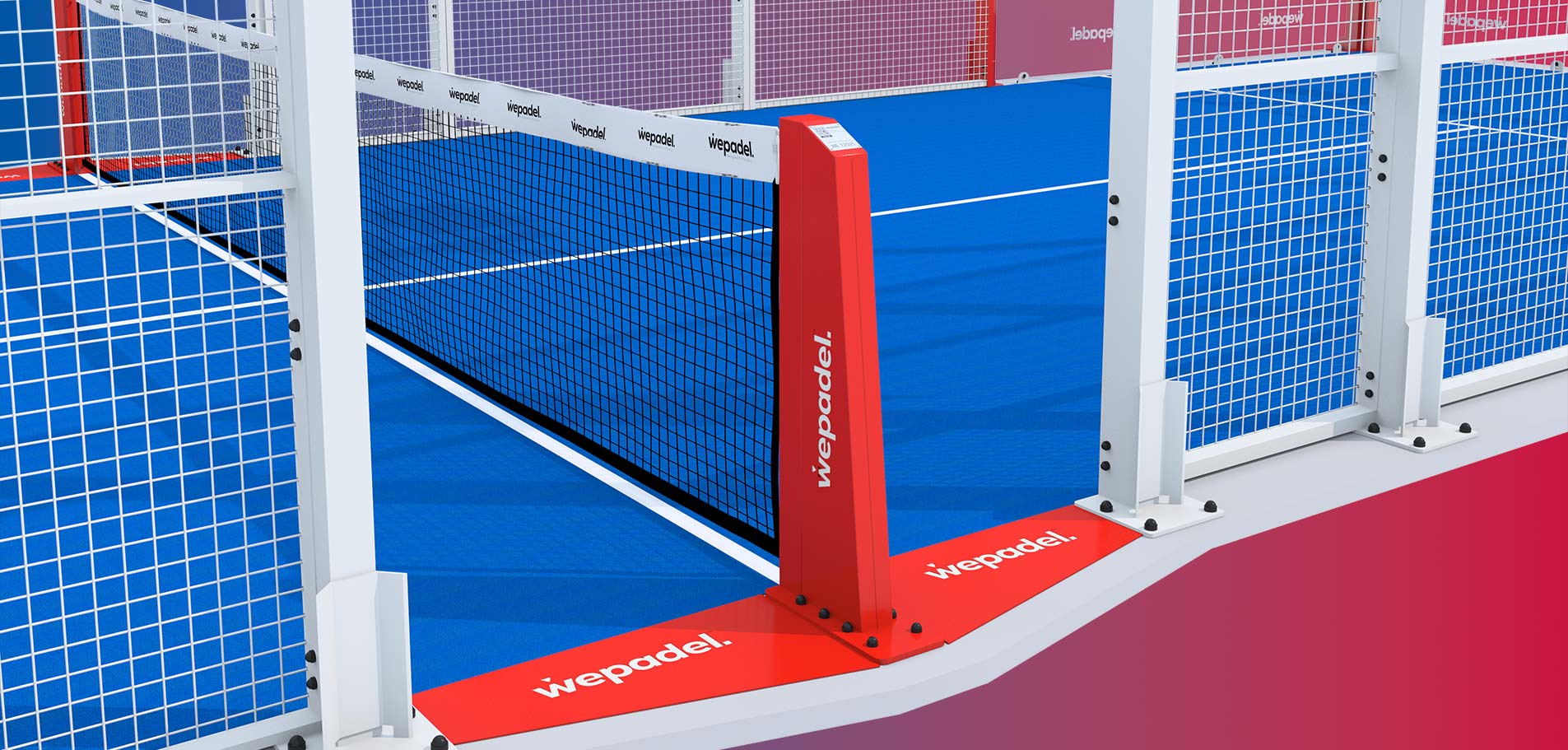 Terrain de padel simple panoramique